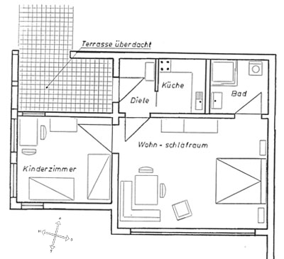 Grundriss Ferienwohnung Abendrot