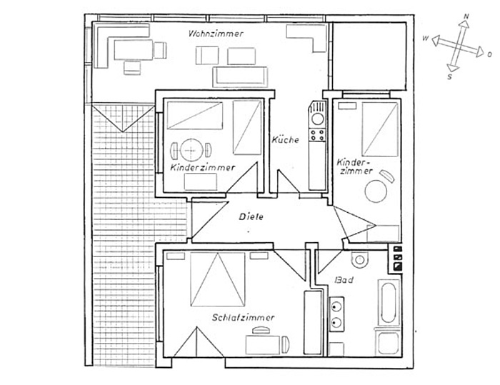 Grundriss Ferienwohnung Abendrot